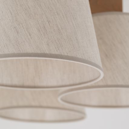 Brilagi - Plafoniera LATTE SABIA 5xE27/15W/230V pino/crema