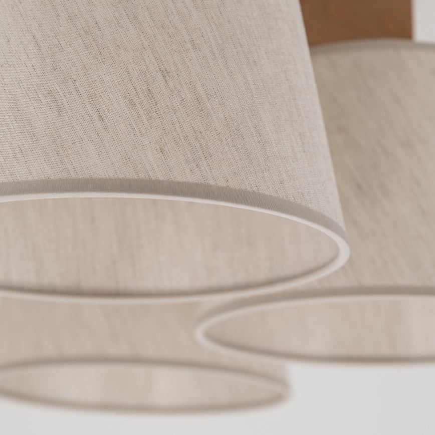 Brilagi - Plafoniera LATTE SABIA 5xE27/15W/230V pino/crema