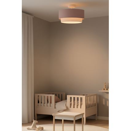 Brilagi - plafoniera LED a montaggio superficiale BOHO BOBO 1xE27/10W/230V Ø 40 cm rosa/crema