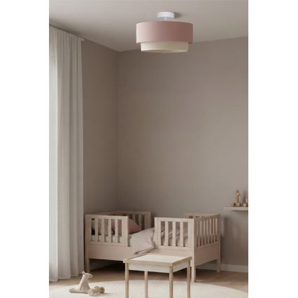 Brilagi - plafoniera LED a montaggio superficiale BOHO BOBO 1xE27/10W/230V Ø 40 cm rosa/crema