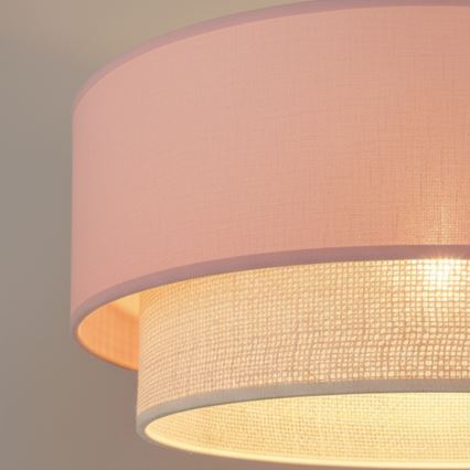 Brilagi - plafoniera LED a montaggio superficiale BOHO BOBO 1xE27/10W/230V Ø 40 cm rosa/crema