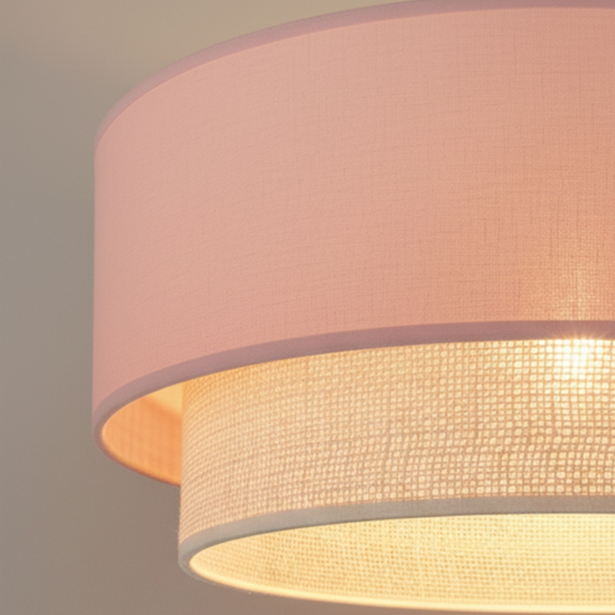 Brilagi - plafoniera LED a montaggio superficiale BOHO BOBO 1xE27/10W/230V Ø 40 cm rosa/crema