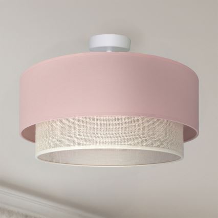 Brilagi - plafoniera LED a montaggio superficiale BOHO BOBO 1xE27/10W/230V Ø 40 cm rosa/crema