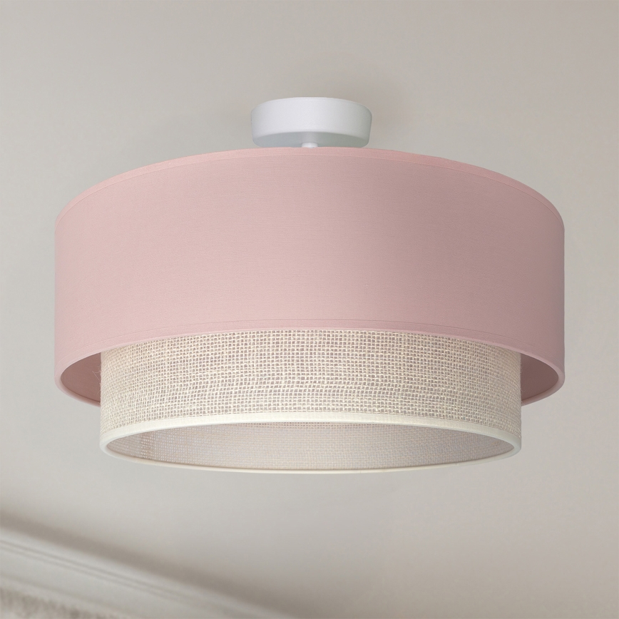 Brilagi - plafoniera LED a montaggio superficiale BOHO BOBO 1xE27/10W/230V Ø 40 cm rosa/crema