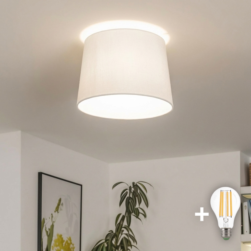 Brilagi - Plafoniera LED a montaggio superficiale CERIA 1xE27/40W/230V Ø 30 cm bianco