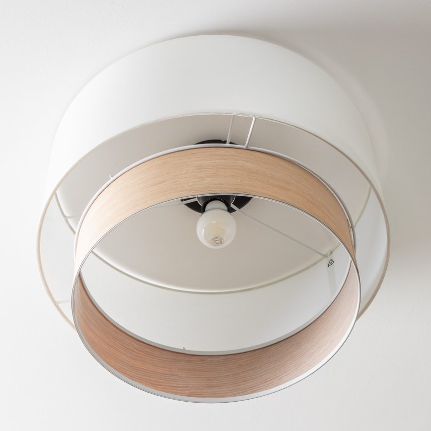 Brilagi - Plafoniera LED a montaggio superficiale CERIA 1xE27/40W/230V Ø 50 cm bianco/beige