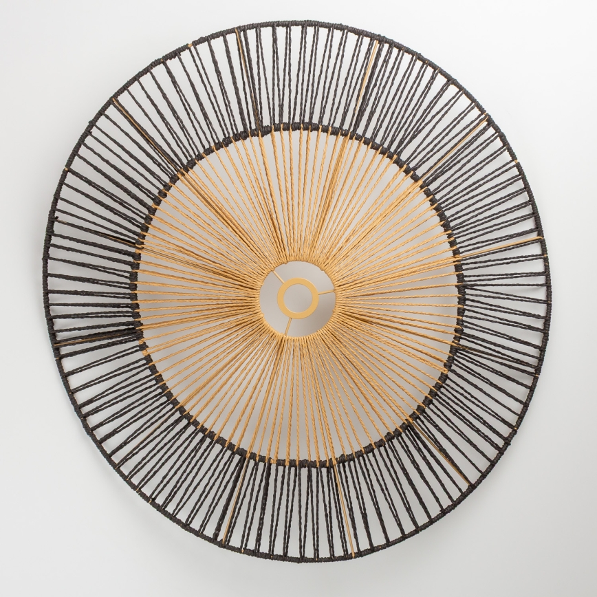 Brilagi - Plafoniera LED CERIA BOHO 1xE27/40W/230V Ø 50 cm nero/marrone/rovere