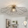 Brilagi - Plafoniera LED a montaggio superficiale CERIA WIRE 1xE27/40W/230V Ø 80 cm nero/rovere