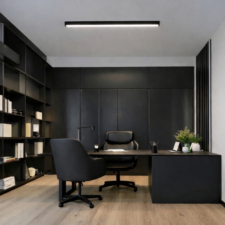 Brilagi - Plafoniera LED da soffitto a montaggio superficiale FULLDAY LED/20/30/40W/230V 2700/4000/6000K 120 cm UGR19 nero