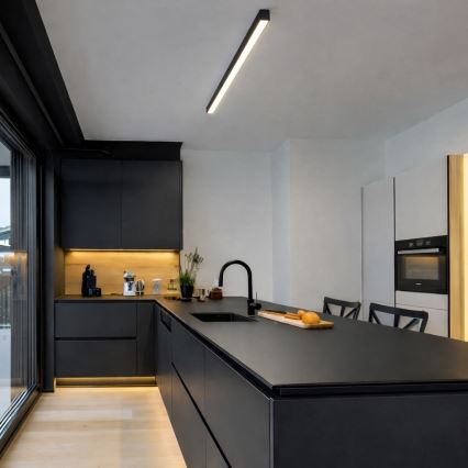Brilagi - Plafoniera LED da soffitto a montaggio superficiale FULLDAY LED/20/30/40W/230V 2700/4000/6000K 120 cm UGR19 nero