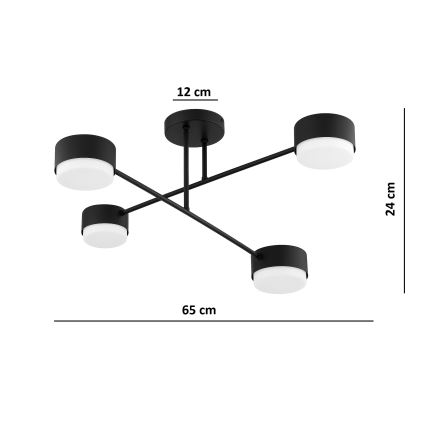 Brilagi - Plafoniera LED a montaggio superficiale MONO 4xGX53/30W/230V nera
