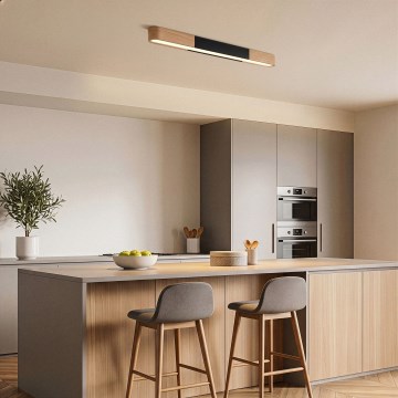 BRILAGI - Plafoniera LED a montaggio superficiale per soffitto GARDALINE LED/100W/230V 80 cm rovere/nero