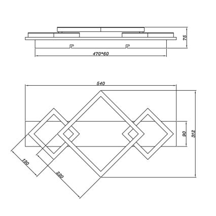 Brilagi - Plafoniera LED AXIS I LED/24W/230V