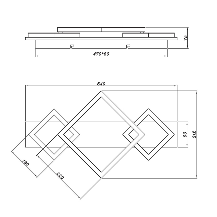 Brilagi - Plafoniera LED AXIS I LED/24W/230V