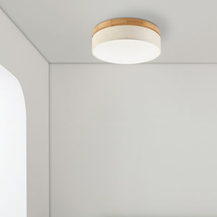 Brilagi - Plafoniera LED BELLADONNA LED/36W/230V diametro 40 cm crema/rovere