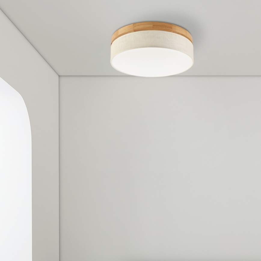 Brilagi - Plafoniera LED BELLADONNA LED/36W/230V diametro 40 cm crema/rovere