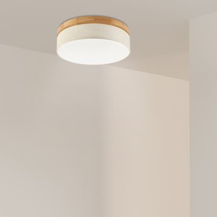 Brilagi - Plafoniera LED BELLADONNA LED/36W/230V diametro 40 cm crema/rovere