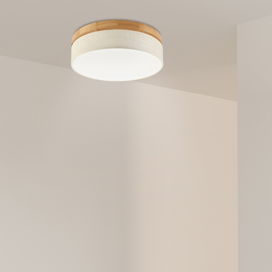 Brilagi - Plafoniera LED BELLADONNA LED/36W/230V diametro 40 cm crema/rovere