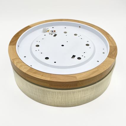 Brilagi - Plafoniera LED BELLADONNA LED/36W/230V diametro 40 cm crema/rovere