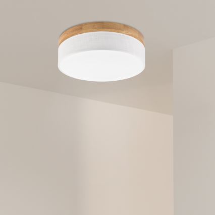 Brilagi - Plafoniera LED BELLADONNA LED/36W/230V Ø 40 cm bianco/rovere