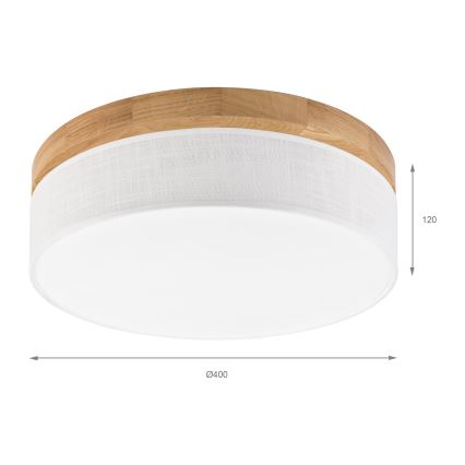 Brilagi - Plafoniera LED BELLADONNA LED/36W/230V Ø 40 cm bianco/rovere
