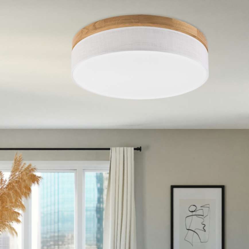 Brilagi - Plafoniera LED BELLADONNA LED/36W/230V Ø 50 cm bianco/rovere