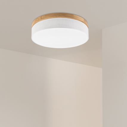 Brilagi - Plafoniera LED BELLADONNA LED/36W/230V Ø 50 cm bianco/rovere