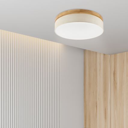 Brilagi - Plafoniera LED BELLADONNA LED/36W/230V Ø 50 cm crema/rovere