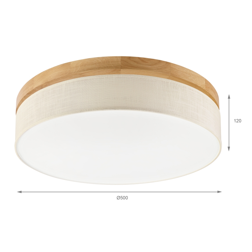 Brilagi - Plafoniera LED BELLADONNA LED/36W/230V Ø 50 cm crema/rovere