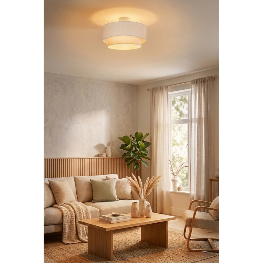 Brilagi - Plafoniera LED BOHO ECO 1xE27/10W/230V diam. 40 cm crema