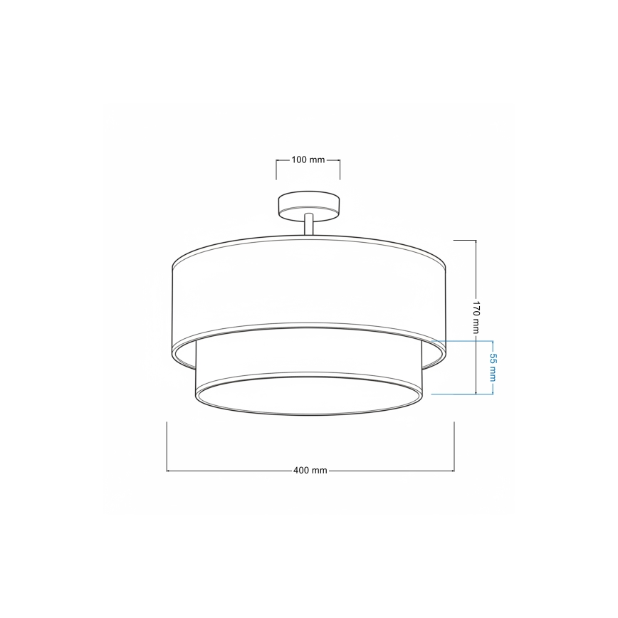Brilagi - Plafoniera LED BOHO ECO 1xE27/10W/230V diam. 40 cm crema