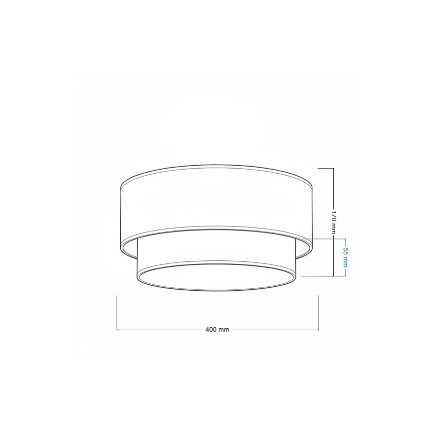 Brilagi - Plafoniera LED BOHO ECO 1xE27/10W/230V Ø 40 cm beige/crema