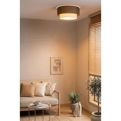 Brilagi - Plafoniera LED BOHO ECO 1xE27/10W/230V Ø 40 cm marrone/crema