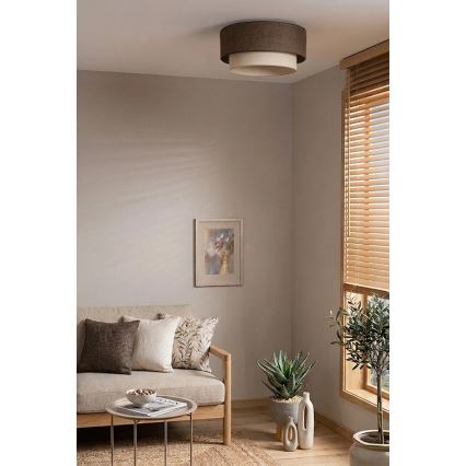 Brilagi - Plafoniera LED BOHO ECO 1xE27/10W/230V Ø 40 cm marrone/crema