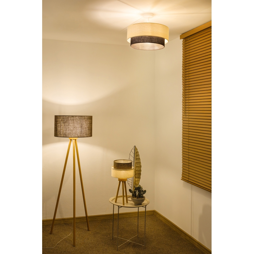 Brilagi - Plafoniera LED BOHO STYLE 1xE27/15W/230V Ø 40 cm crema/marrone