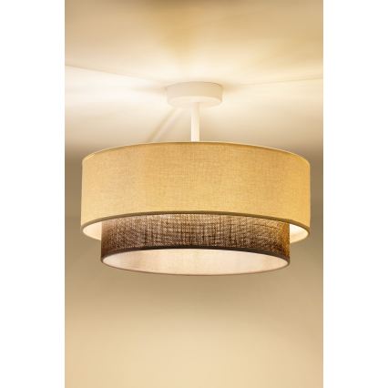 Brilagi - Plafoniera LED BOHO STYLE 1xE27/15W/230V Ø 40 cm crema/marrone