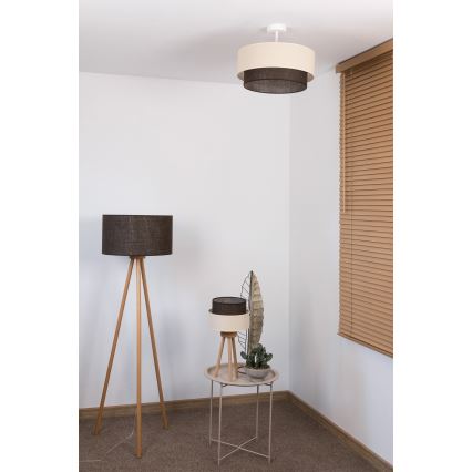 Brilagi - Plafoniera LED BOHO STYLE 1xE27/15W/230V Ø 40 cm crema/marrone