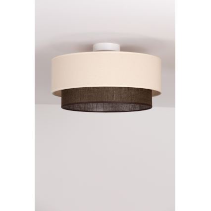 Brilagi - Plafoniera LED BOHO STYLE 1xE27/15W/230V Ø 40 cm crema/marrone