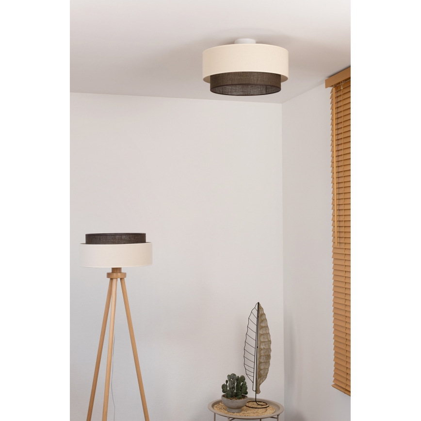 Brilagi - Plafoniera LED BOHO STYLE 1xE27/15W/230V Ø 40 cm crema/marrone