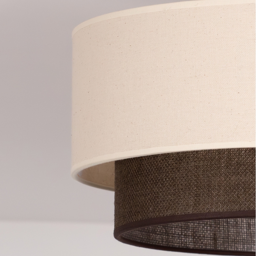 Brilagi - Plafoniera LED BOHO STYLE 1xE27/15W/230V Ø 40 cm crema/marrone