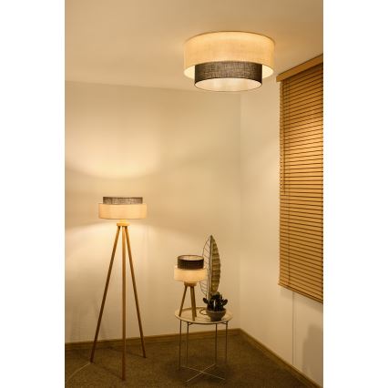 Brilagi - Plafoniera LED BOHO STYLE 3xE27/15W/230V Ø 60 cm crema/marrone