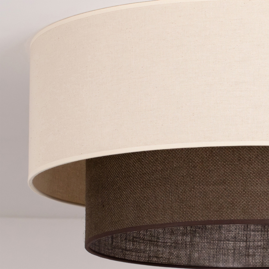 Brilagi - Plafoniera LED BOHO STYLE 3xE27/15W/230V Ø 60 cm crema/marrone