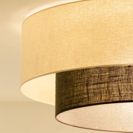 Brilagi - Plafoniera LED BOHO STYLE 3xE27/15W/230V Ø 80 cm crema/marrone