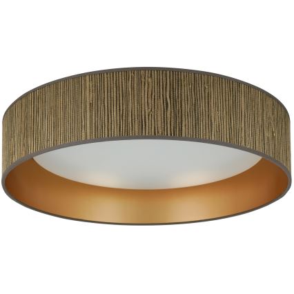 Brilagi - Plafoniera LED BOSTON ROLLER LED/24W/230V diametro 45 cm paglia marrone/oro