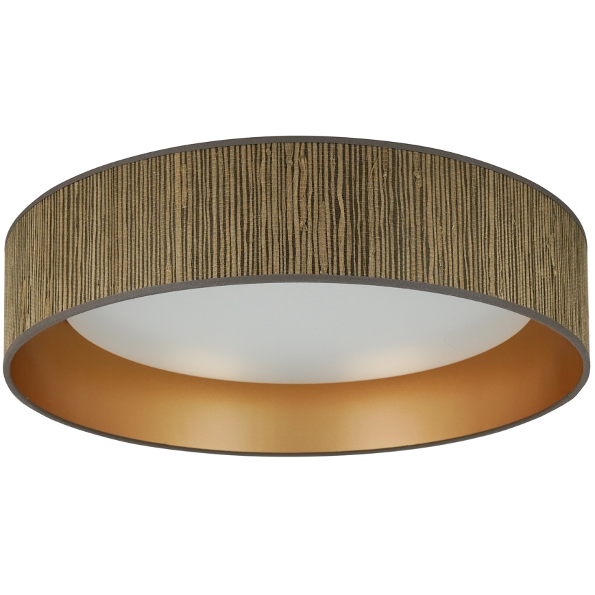 Brilagi - Plafoniera LED BOSTON ROLLER LED/24W/230V diametro 45 cm paglia marrone/oro