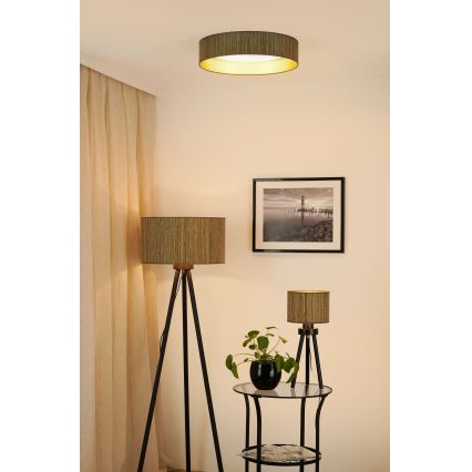Brilagi - Plafoniera LED BOSTON ROLLER LED/24W/230V diametro 45 cm paglia marrone/oro