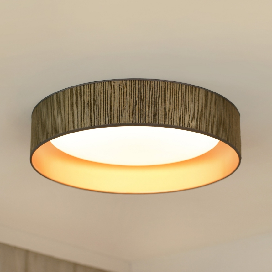 Brilagi - Plafoniera LED BOSTON ROLLER LED/24W/230V diametro 45 cm paglia marrone/oro