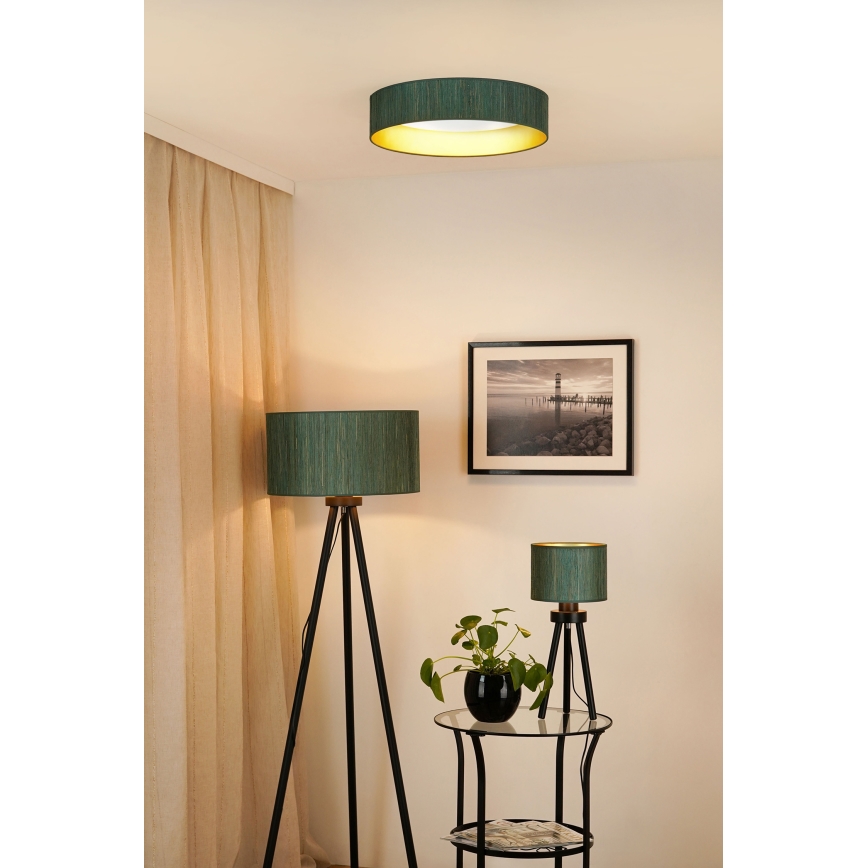 Brilagi - Plafoniera LED BOSTON ROLLER LED/24W/230V diametro 45 cm paglia verde/oro