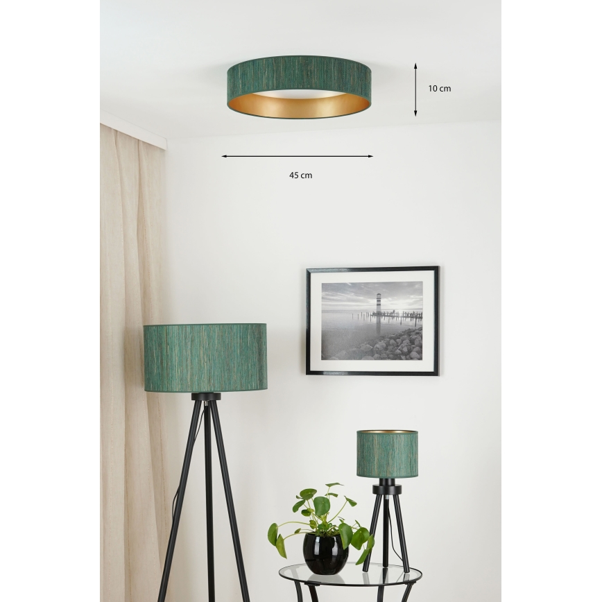 Brilagi - Plafoniera LED BOSTON ROLLER LED/24W/230V diametro 45 cm paglia verde/oro
