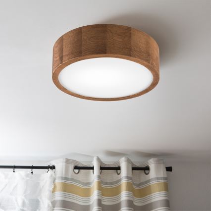 Brilagi - Plafoniera LED CARVALHO 1xE27/15W/230V finitura rovere/ciliegio Ø 27 cm